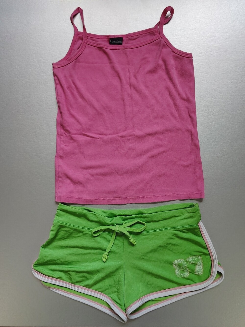 Y2k Vintage Green Dolphin Shorts Small Forever 21 Lounge Short W/ Matching Tank